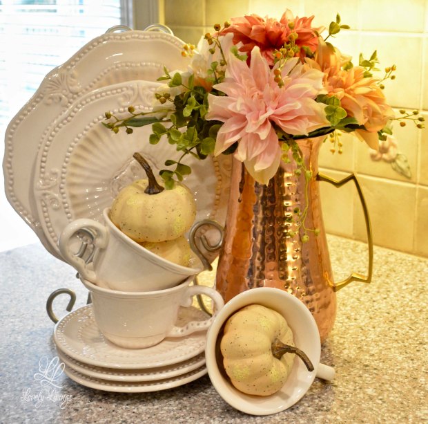 Autumn Floral Arrangement in Brass.