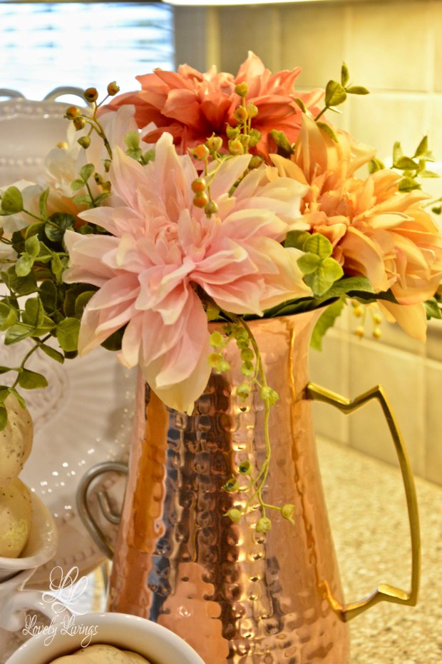 Autumn Floral Arrangement in Brass.